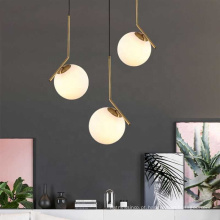 Lâmpada decorativa moderna Edison Bulb branco leitoso Glass Ball Office Pendant Lamp